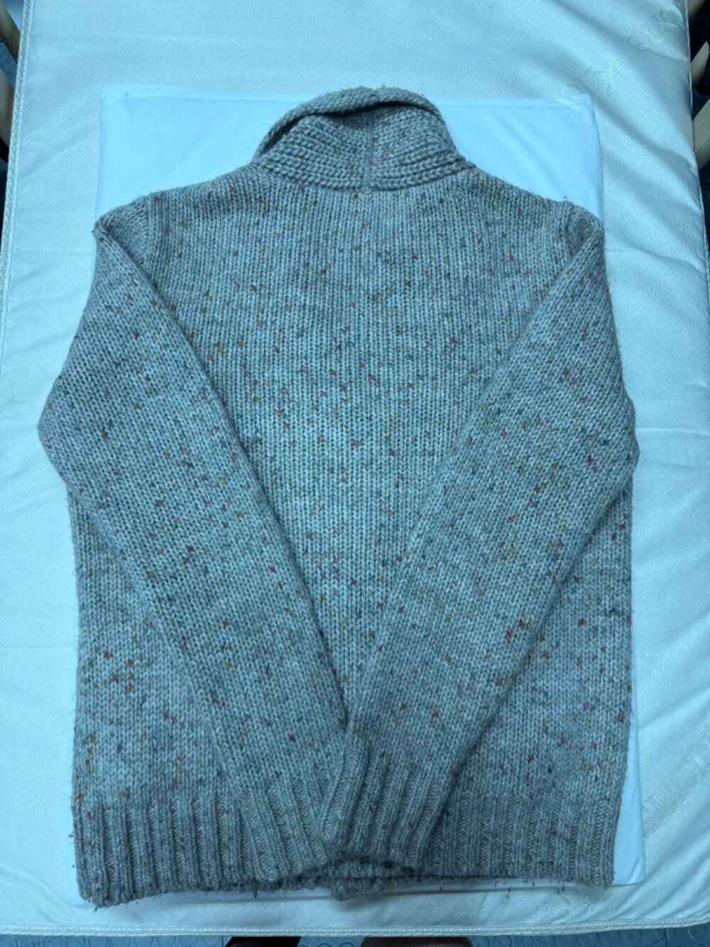 Express Oatmeal Flecked Alpaca Blend Shawl Collar Sweater Sz S - Picture 2 of 4